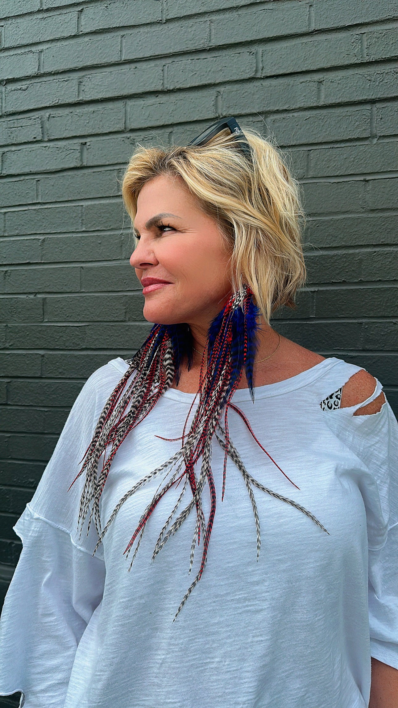 Posh Guinea Extra Long Feather Earrings Beyond 436 Boutique