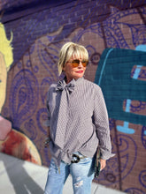 Load image into Gallery viewer, Lauren Bow Top in Cocoa Brown