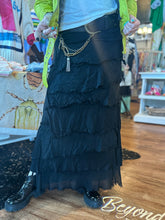 Load image into Gallery viewer, Jersey Layered Skirt in Black