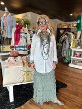 Load image into Gallery viewer, Jersey Layered Skirt in Sage