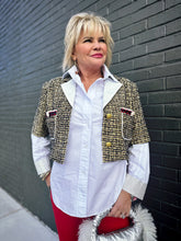 Load image into Gallery viewer, Premium Tweed Cropped Jacket