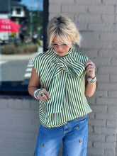 Load image into Gallery viewer, Luna Striped Top in Green