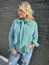 Load image into Gallery viewer, Lauren Bow Top in Green