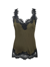 Load image into Gallery viewer, Megan Lace Tank Top in Moss Green