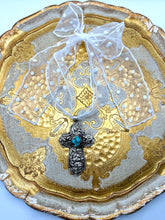 Load image into Gallery viewer, Creed Cross Necklace in Turquoise