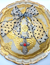 Load image into Gallery viewer, Creed Cross Necklace in Red Rose