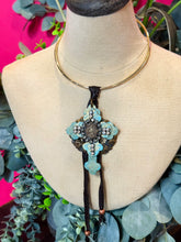 Load image into Gallery viewer, Advent Cross Choker Necklace