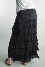 Load image into Gallery viewer, Jersey Layered Skirt in Black