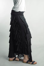 Load image into Gallery viewer, Jersey Layered Skirt in Black