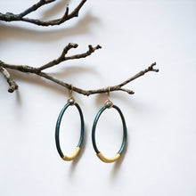 Load image into Gallery viewer, Leather Hoop Earrings