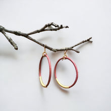 Load image into Gallery viewer, Leather Hoop Earrings