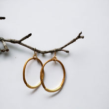 Load image into Gallery viewer, Leather Hoop Earrings