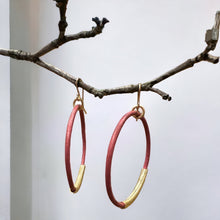 Load image into Gallery viewer, Leather Hoop Earrings