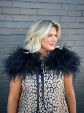 Load image into Gallery viewer, Louise Ostrich Feather Capelet in Black
