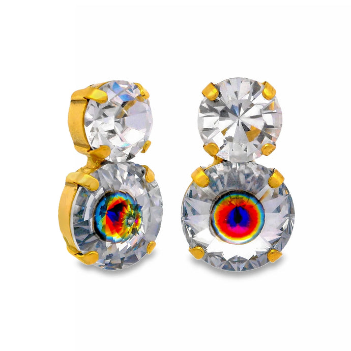Maegan Earrings in Peacock