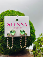 Load image into Gallery viewer, Sienna Paige Earrings in Light Green/Volcano
