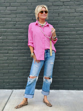 Load image into Gallery viewer, Damson Gingham Top in Bubbles
