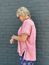 Load image into Gallery viewer, Basic White Girl Tee in Dry Rose
