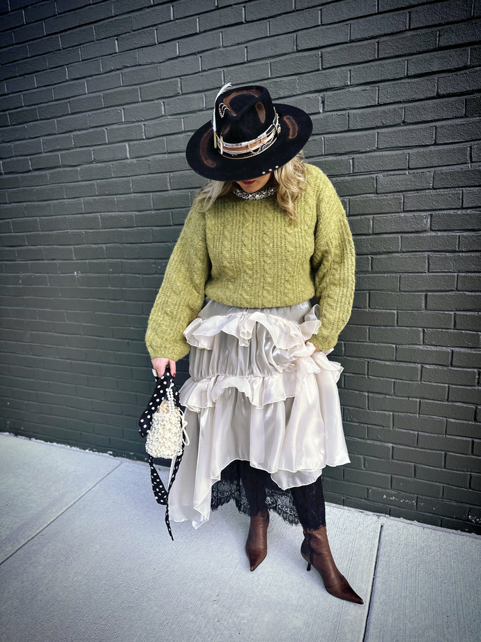 Aura Skirt Sheer Overlay