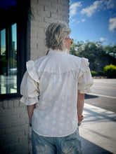 Load image into Gallery viewer, Annie Top in Eyelet Ivory
