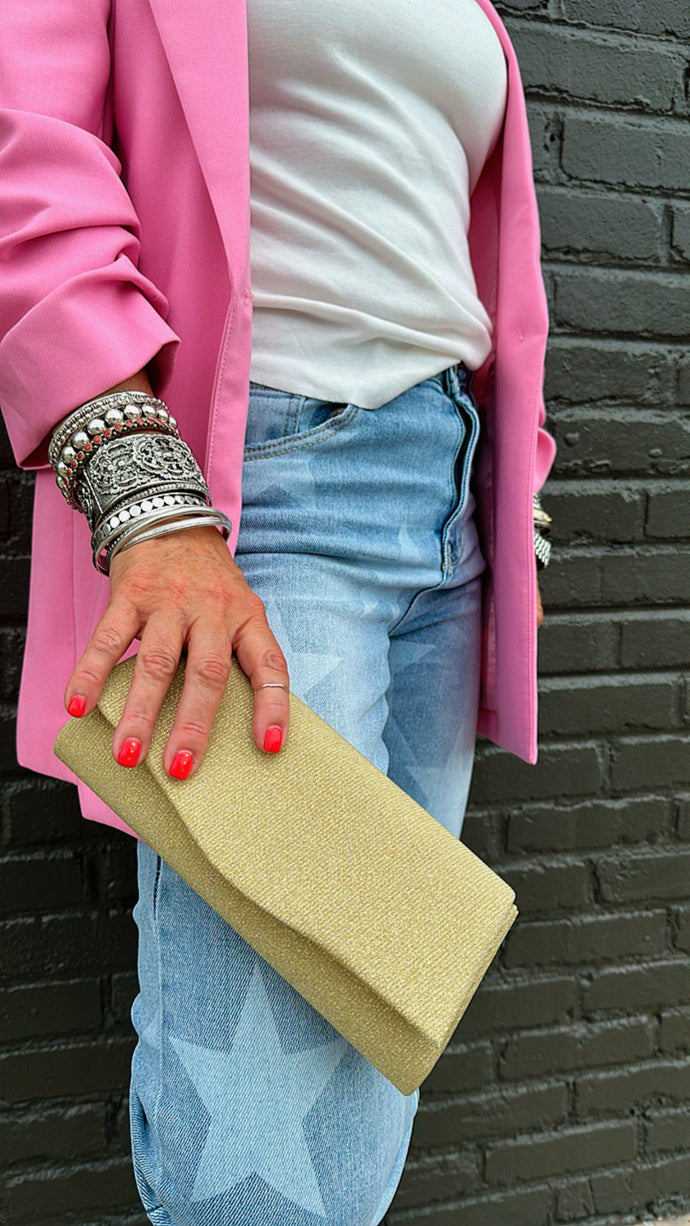 Shimmer Me Down Clutch