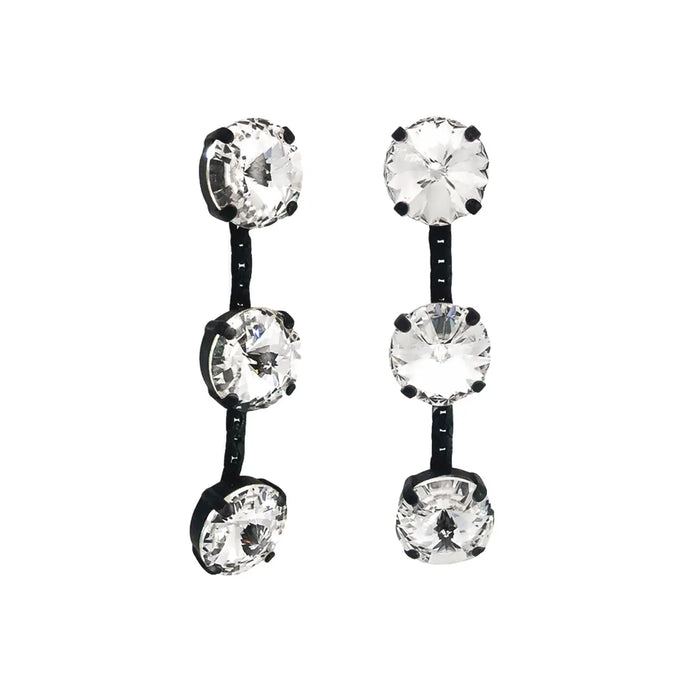 Freya Earrings in Smutt & Clear