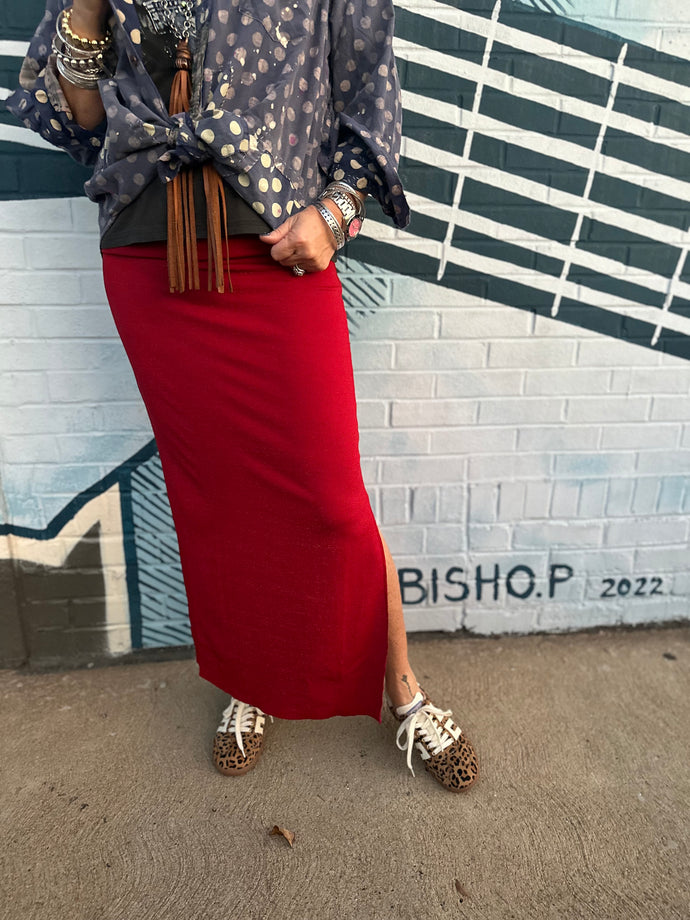 Red Robin Midi Skirt