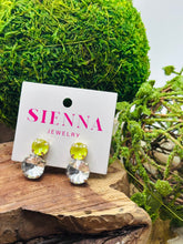 Load image into Gallery viewer, Sienna Molly Earrings in Clear/Electric Yellow
