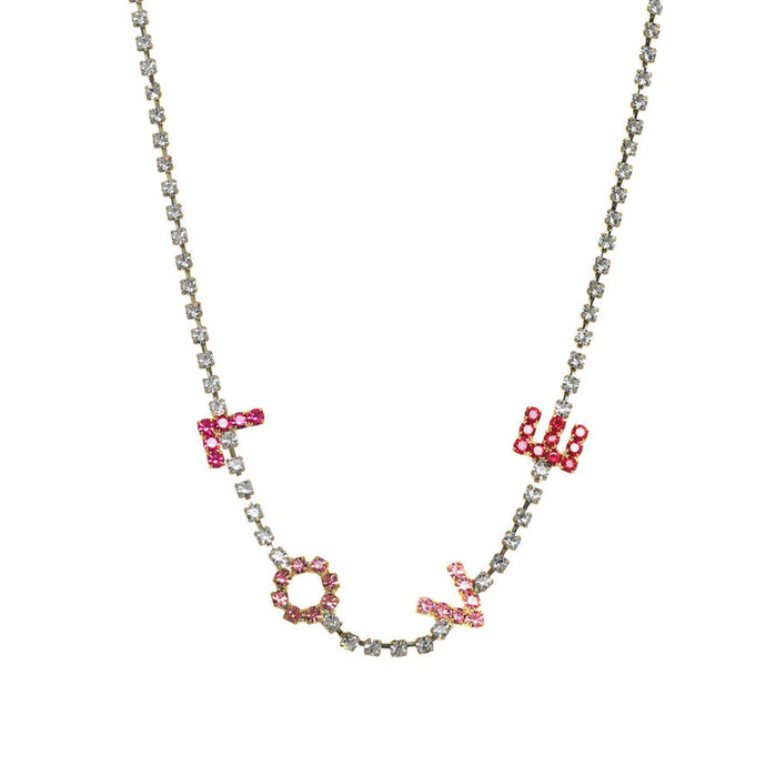 L.O.V.E Necklace in Pink