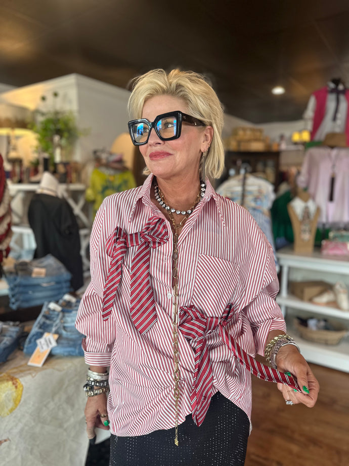 Miss Independent Button-Up Top