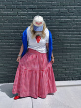 Load image into Gallery viewer, Hansel Gingham Skirt in Cherry
