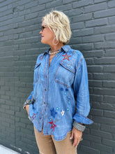 Load image into Gallery viewer, Stellar Star Denim Top
