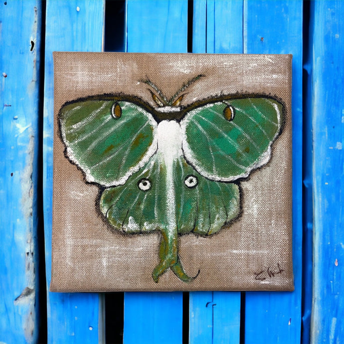 Mouthy Moth Painting