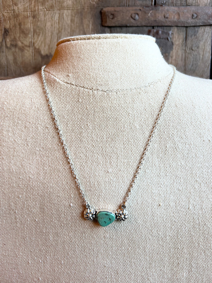 Tri Me Out Turquoise Necklace