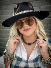 Load image into Gallery viewer, Darcy Necklace in Gunmetal/Jet
