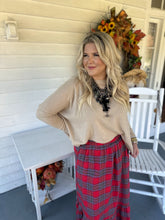 Load image into Gallery viewer, Holly Plaid Skirt in Red
