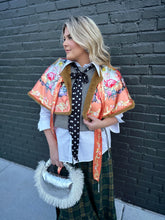 Load image into Gallery viewer, Fiona Reversible Fur Cape in Cognac
