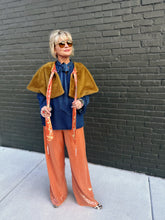 Load image into Gallery viewer, Fiona Reversible Fur Cape in Cognac
