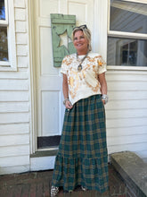 Load image into Gallery viewer, Holly Plaid Skirt in Hunter Green
