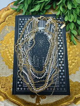 Load image into Gallery viewer, Wendy Short Antique Gold Necklace in Clear
