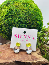 Load image into Gallery viewer, Sienna Molly Earrings in Clear/Electric Yellow
