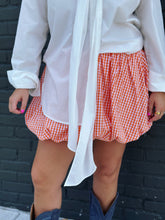 Load image into Gallery viewer, Touchdown Gingham Bubble Skirt
