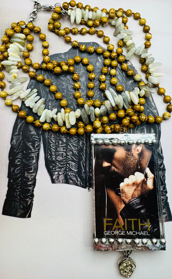Kissing A Fool Cassette Necklace