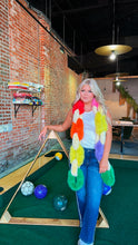 Load image into Gallery viewer, Rainbow Faux Fur Chain Scarf
