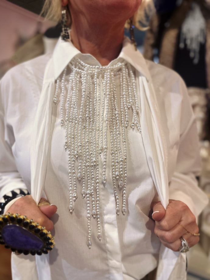 Zaa Pearl Fringe Necklace