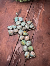 Load image into Gallery viewer, Verbal Cross Stone Necklace Pendant
