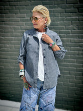 Load image into Gallery viewer, Damson Gingham Top in Navy
