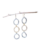 Load image into Gallery viewer, SGS Triple Pave Circle Drop Earrings
