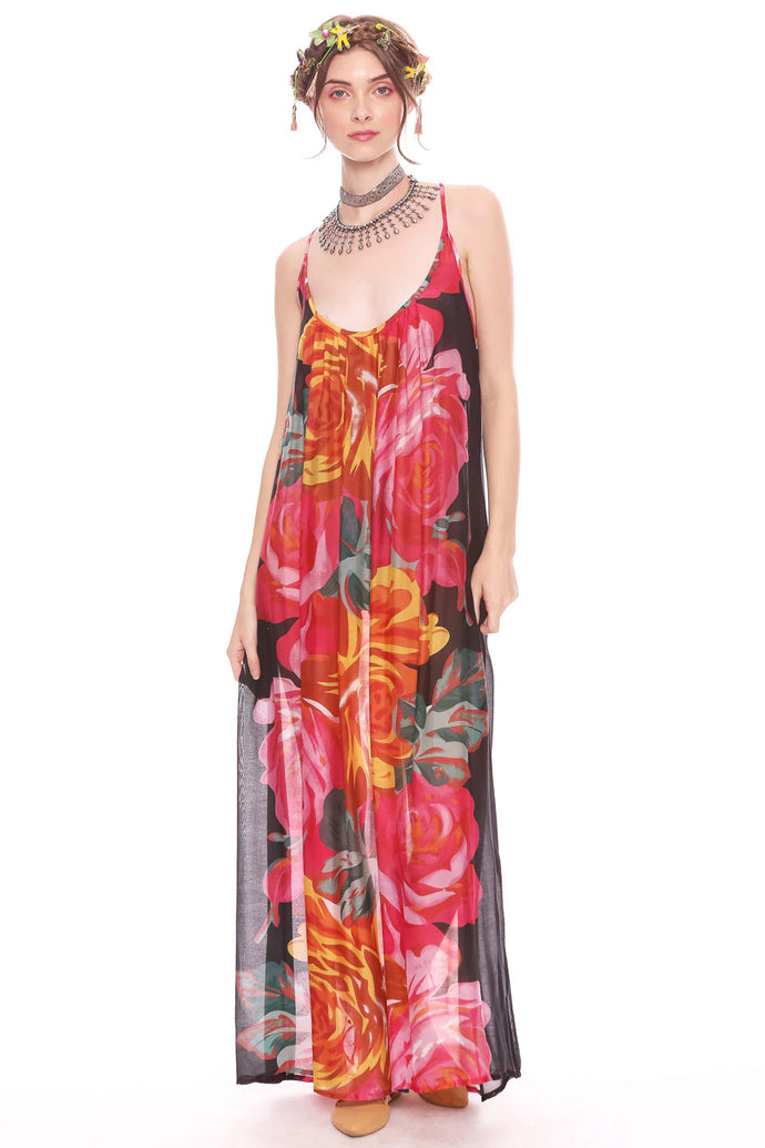 Exotic Rose Maxi Dress