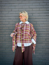 Load image into Gallery viewer, Foreseen Plaid Poncho
